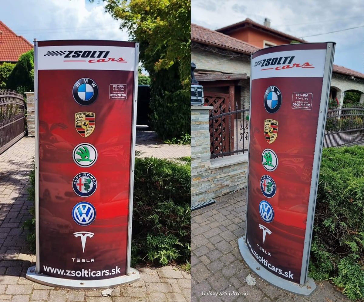 výroba  tlač reklamy a montáž svetelného  totemu