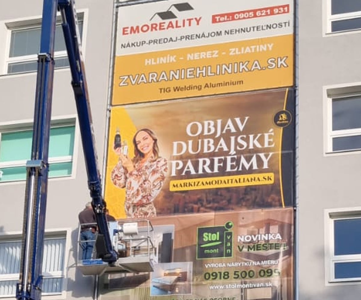 tlač bannera a montáž bannera
